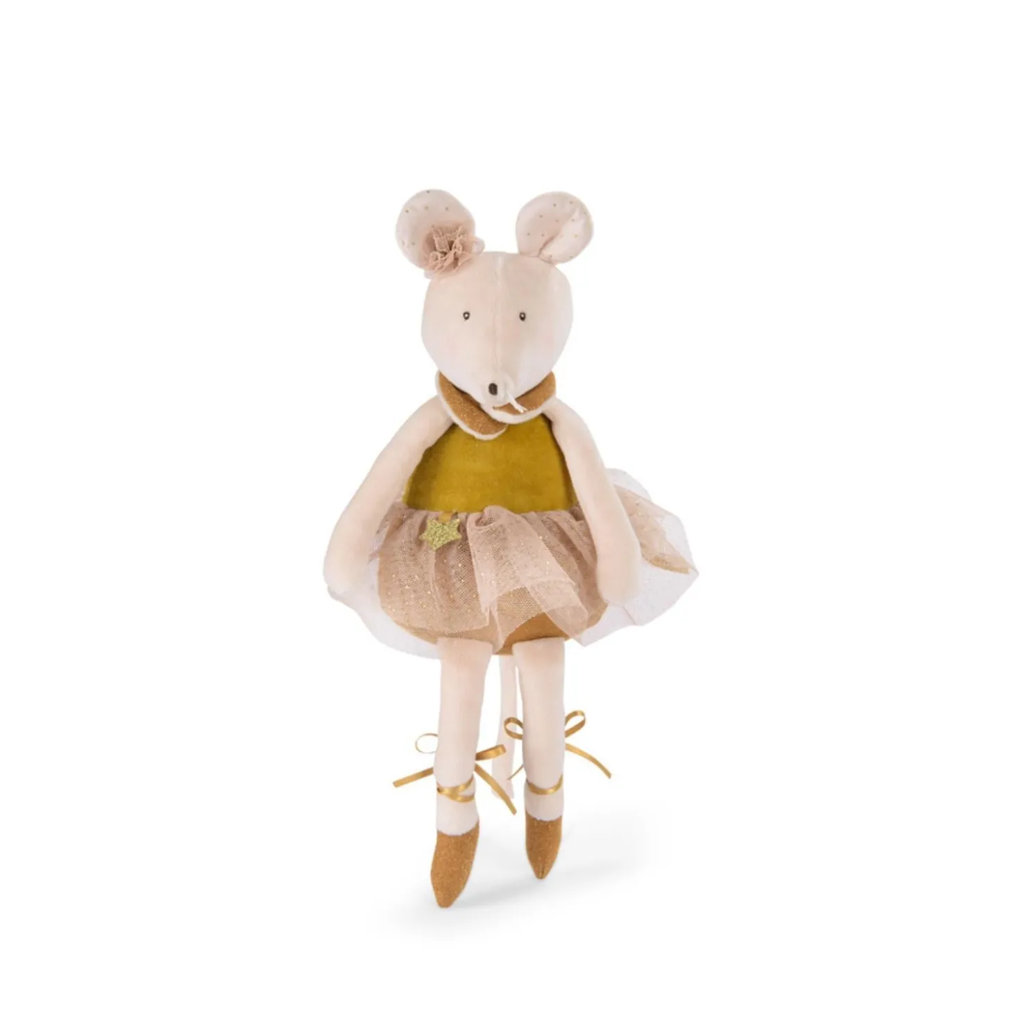 Moulin Roty Souris musicale La petite école de danse Crème/Or