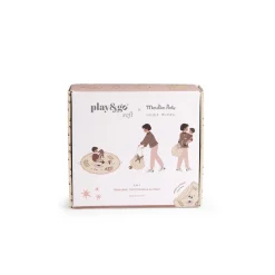Moulin Roty Tapis de jeu / sac de rangement Après la pluie Rose/Crème