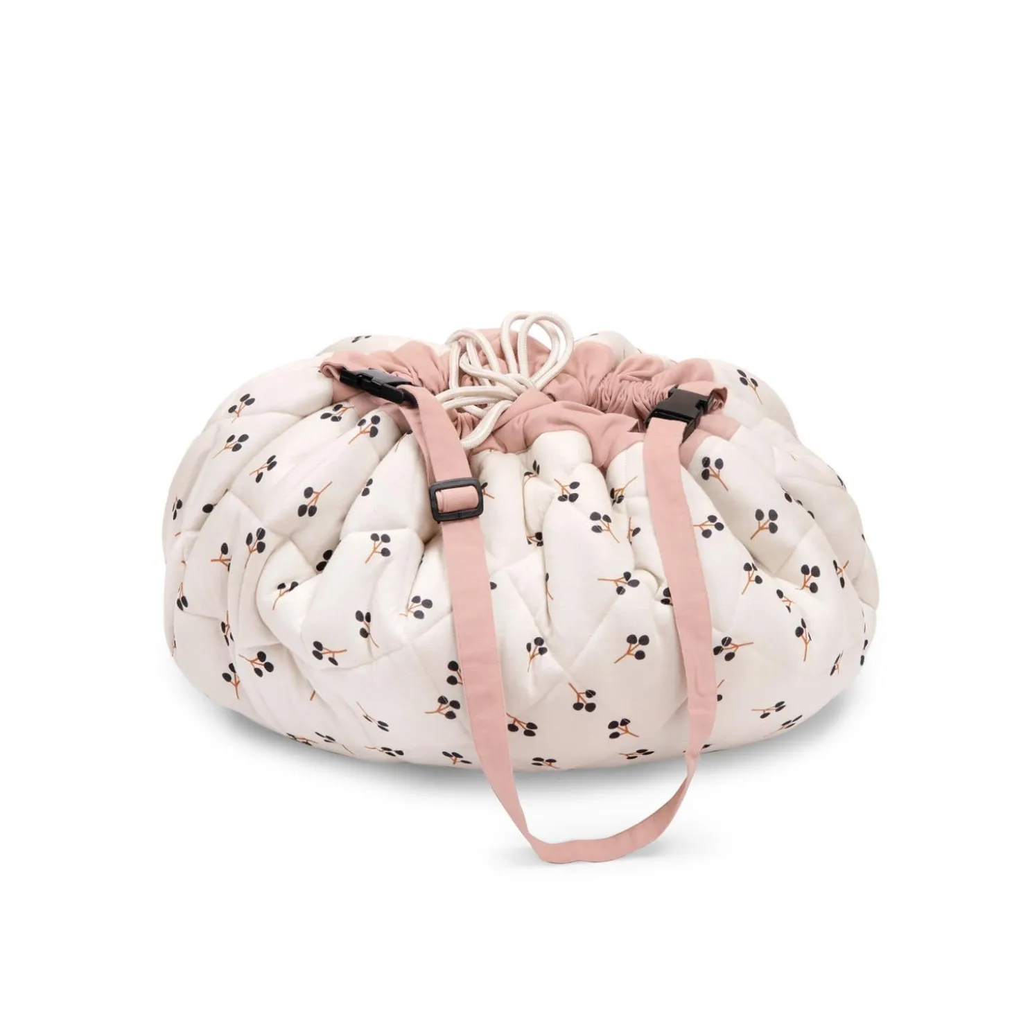 Moulin Roty Tapis de jeu / sac de rangement Après la pluie Rose/Crème