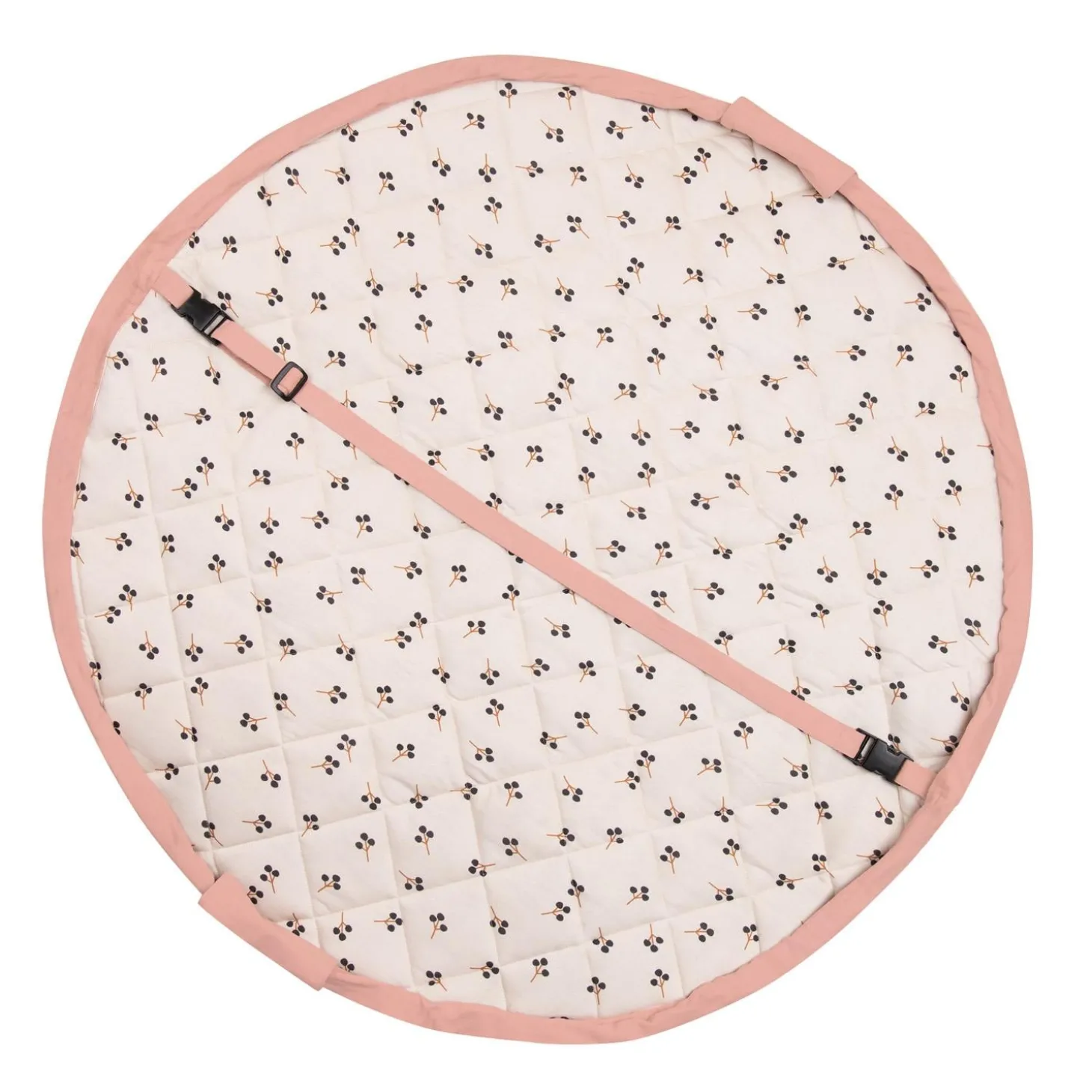 Moulin Roty Tapis de jeu / sac de rangement Après la pluie Rose/Crème