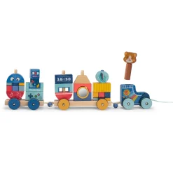 Moulin Roty                    Train roller à tirer Puce & Pilou    Multicolore