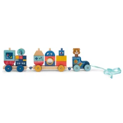 Moulin Roty                    Train roller à tirer Puce & Pilou    Multicolore