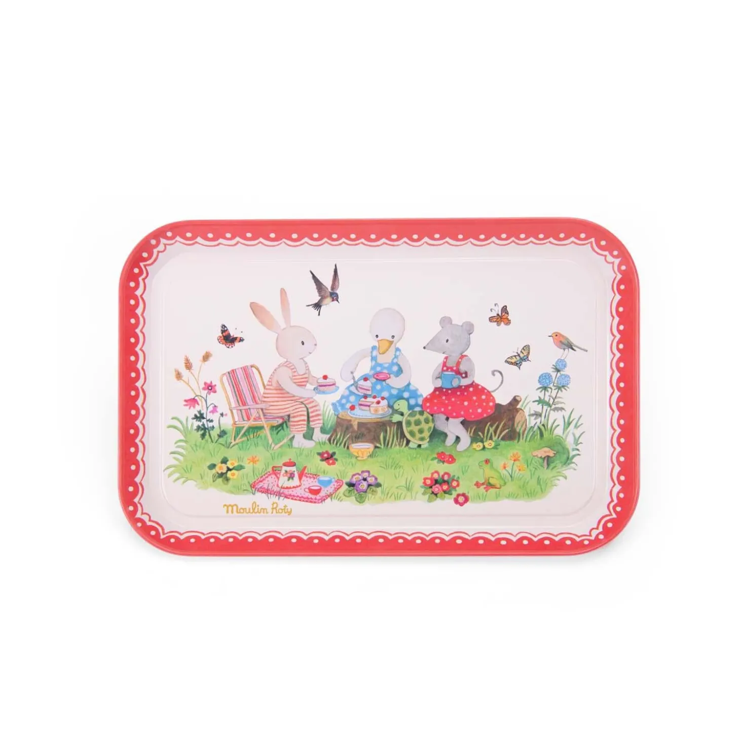 Moulin Roty Valise dînette thé métal La Grande Famille Multicolore