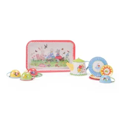 Moulin Roty Valise dînette thé métal La Grande Famille Multicolore