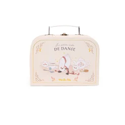 Moulin Roty Valise dînette thé porcelaine La petite école de danse Crème/rose