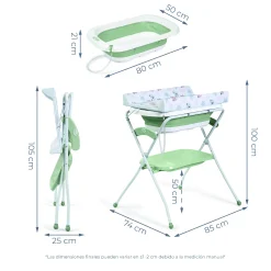 MS Innovaciones                    Baignoire pliant avec des jambes Zoe + coussin    Vert