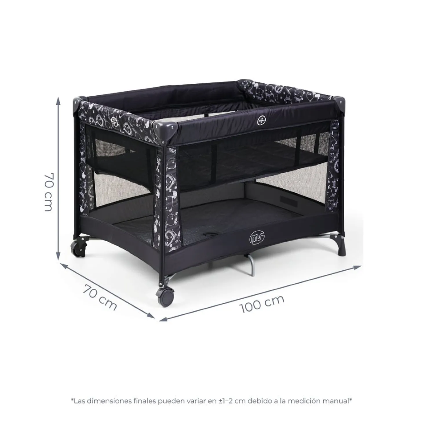 MS Innovaciones Berceau double hauteur Kunni Noir