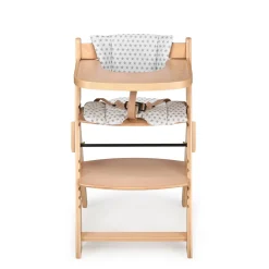 MS Innovaciones Chaise haute Full plus pliant naturel coussin Blanc/Marron