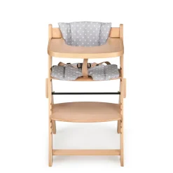 MS Innovaciones Chaise haute Full plus pliant naturel coussin Gris/Marron