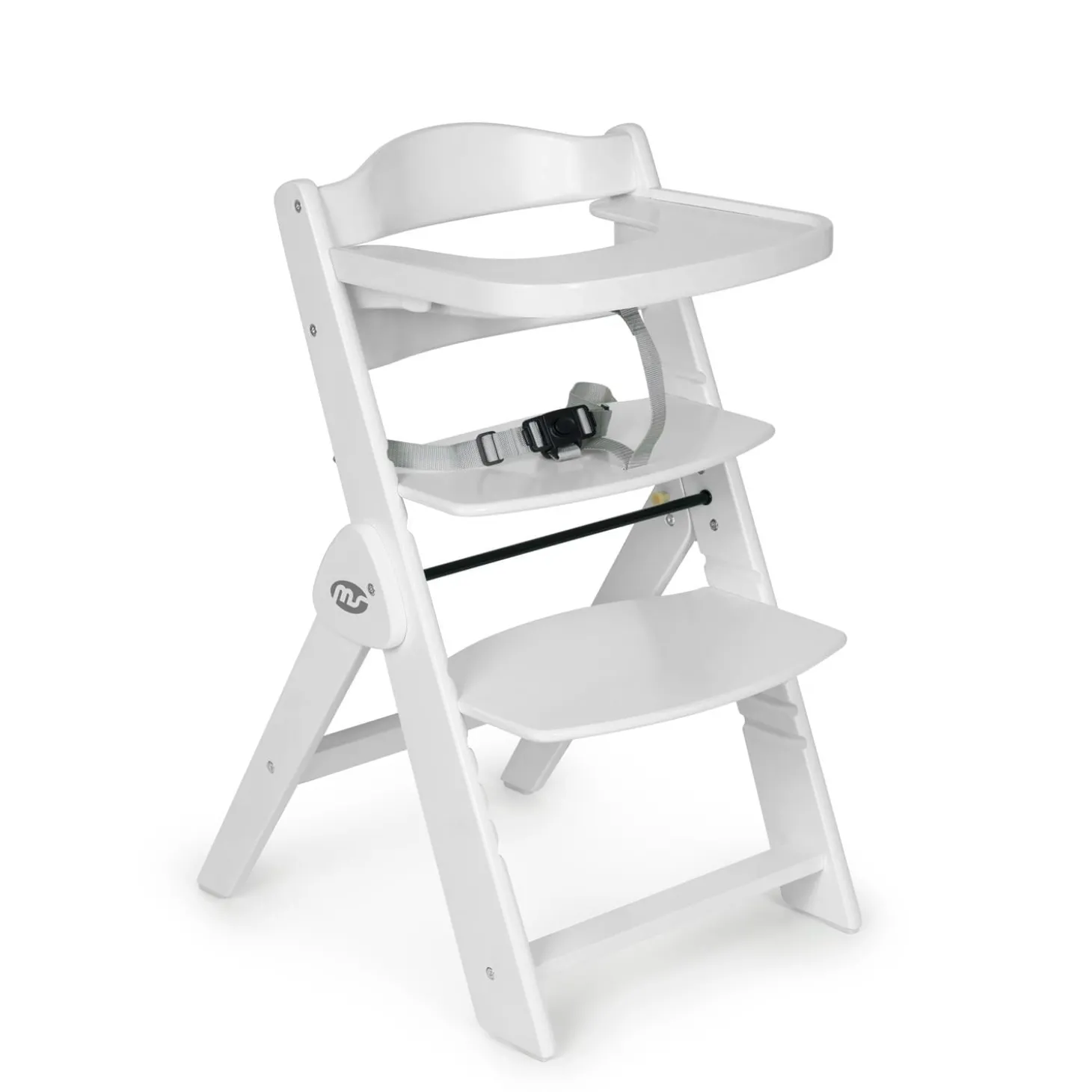MS Innovaciones Chaise haute Full plus pliant coussin Blanc/ Coussin Rose