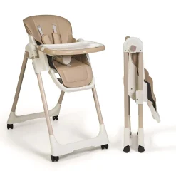 MS Innovaciones                    Chaise haute Tasty Eco    Beige Châssis Clair