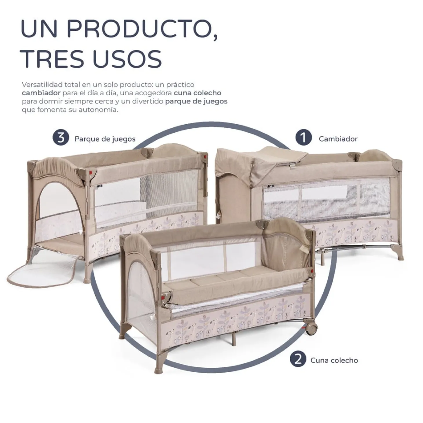 MS Innovaciones Lit de voyage Safari Oxford Cododo Beige