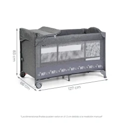 MS Innovaciones Lit de voyage Safari Oxford Cododo Gris