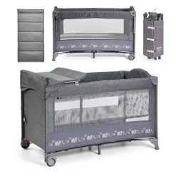 MS Innovaciones                    Lit de voyage Safari Oxford Cododo    Gris