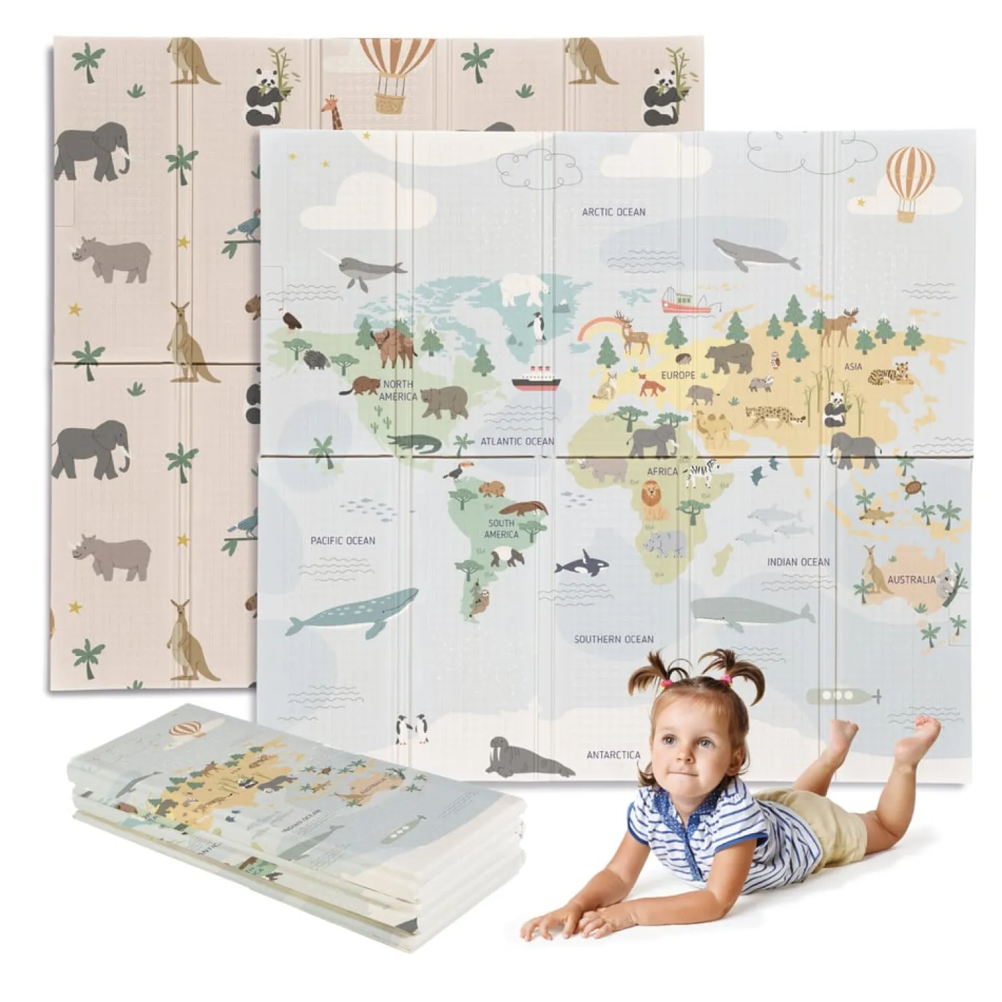 MS Innovaciones Tapis de jeufancy Mundi Multicolore