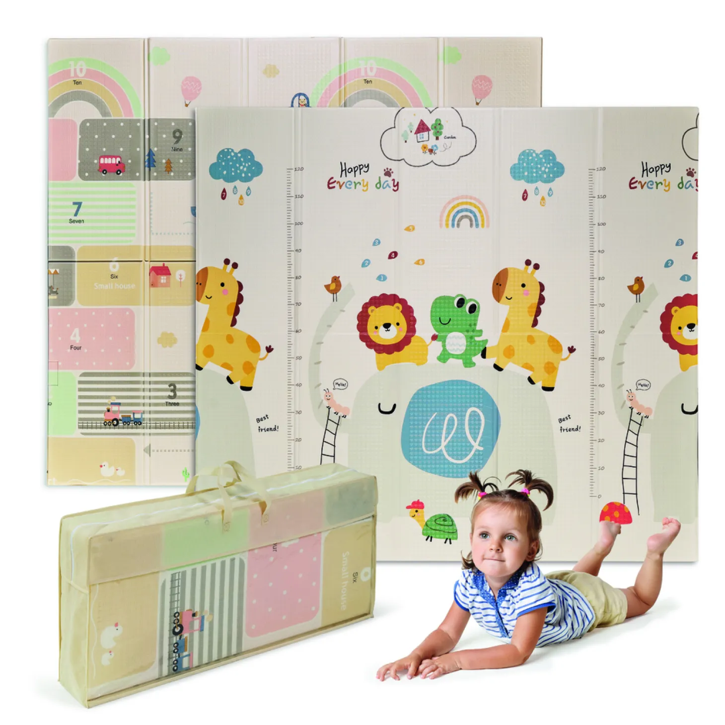MS Innovaciones Tapis de jeu trendy animal colours Multicolore