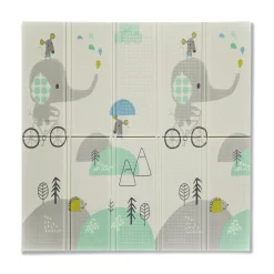 MS Innovaciones                    Tapis de jeu trendy girafe    Elephant Multicolore            120x120 cm