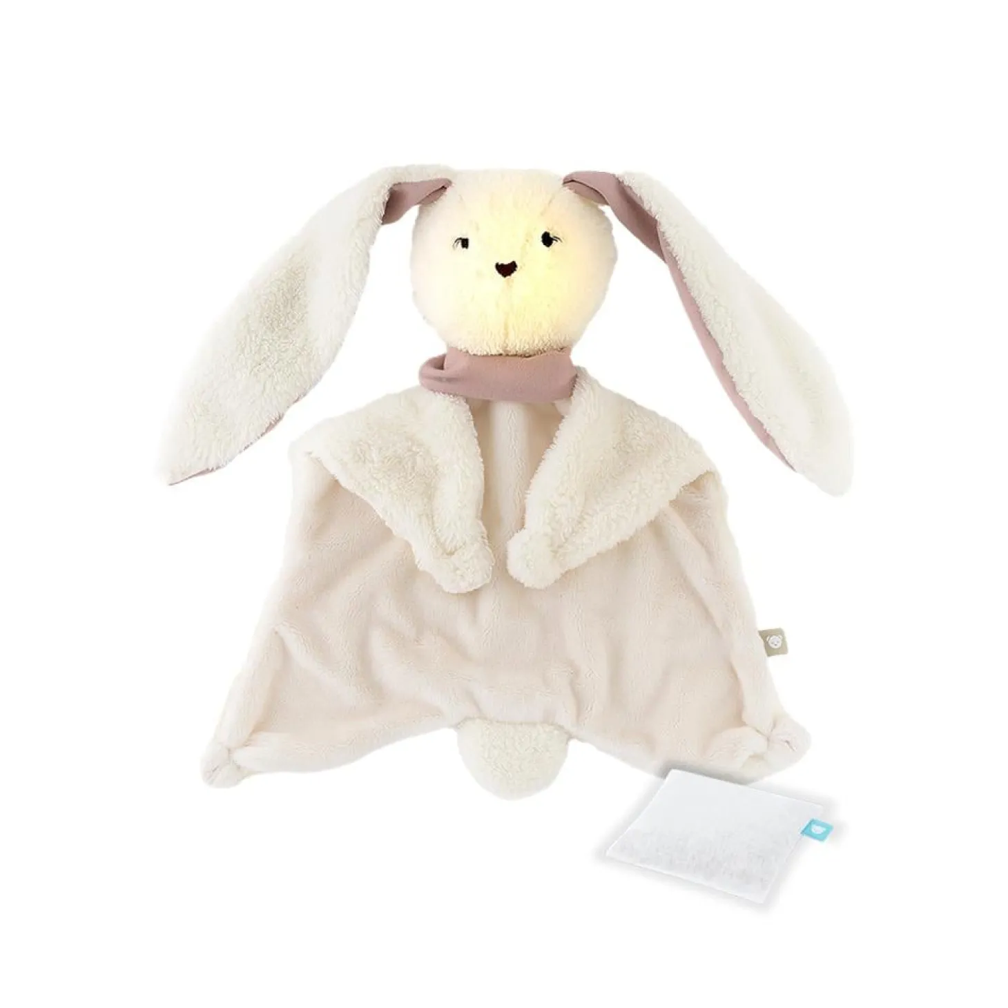 MY HUMMY Doudou Lapin 5en1 Duo 5en1 avec bouillote Ecru-Rose
