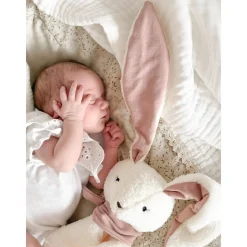 MY HUMMY                    Doudou Lapin 5en1 mechanisme +bouillote + Appli bluethoot    Ecru-Rose