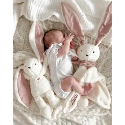 MY HUMMY Doudou Lapin 5en1 mechanisme + Appli bluethoot Ecru-Rose