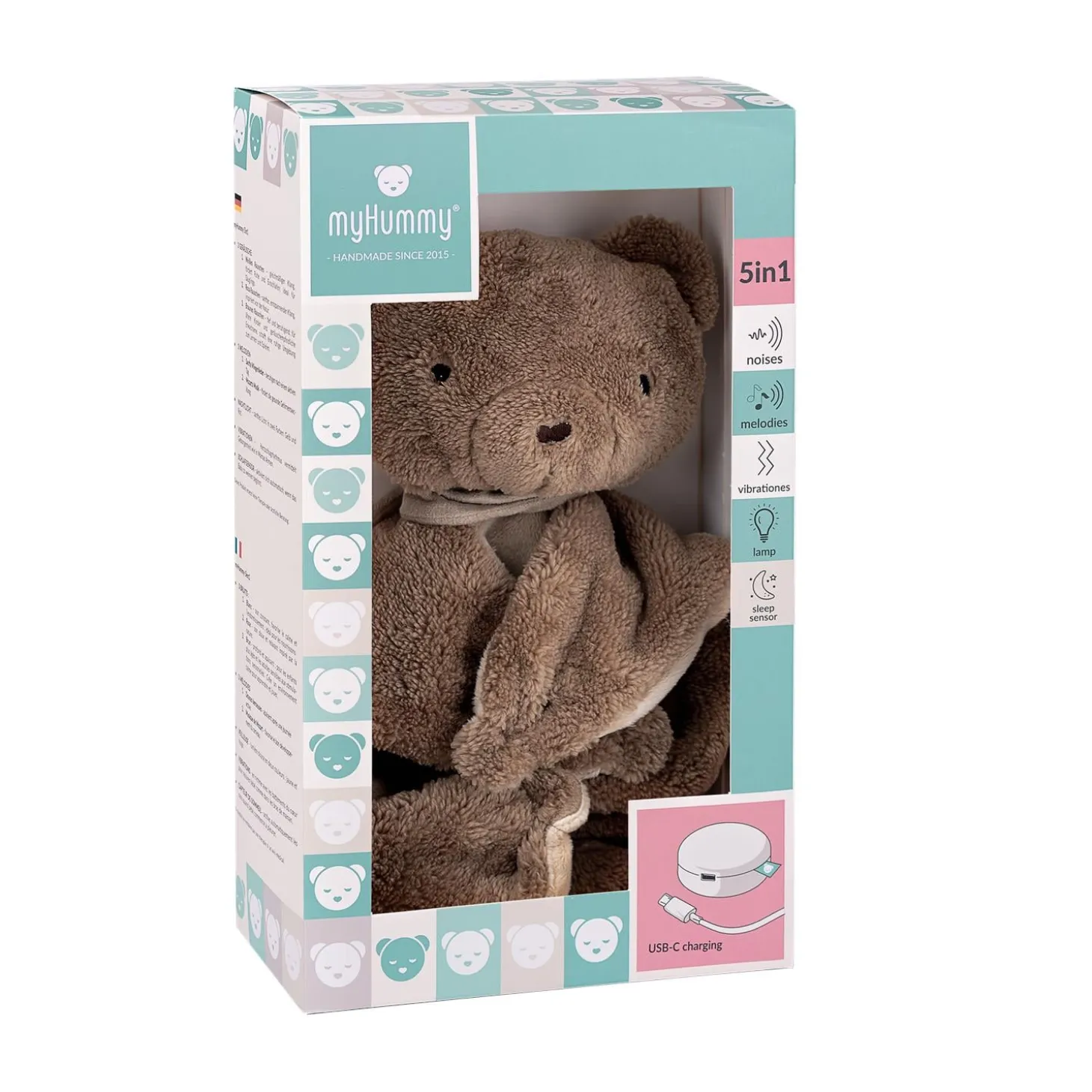 MY HUMMY Doudou Ours mechanism 5en1 Brown