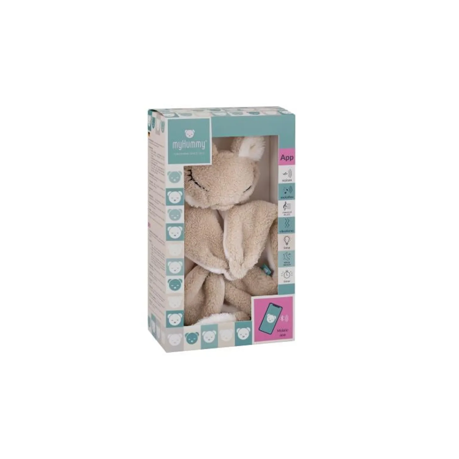 MY HUMMY Doudou renard mechanisme + appli bluethoot Ecru-Beige