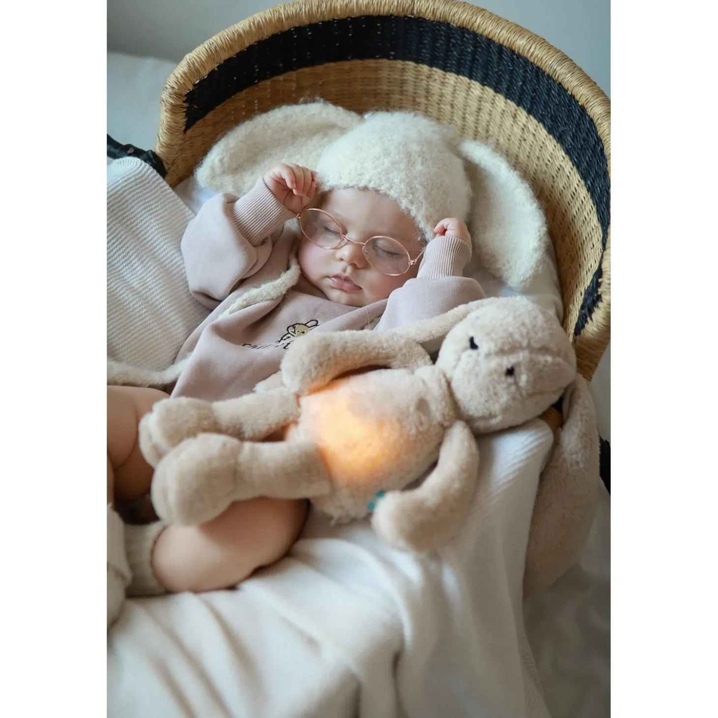 MY HUMMY Peluche Lapin 5en1 Duo avec Bouillote Beige