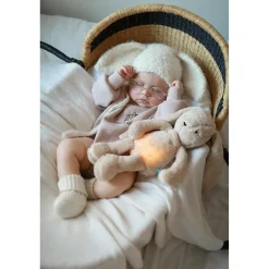 MY HUMMY Peluche Lapin Mecanisme + Bouillote + Appli Bluethoot Beige