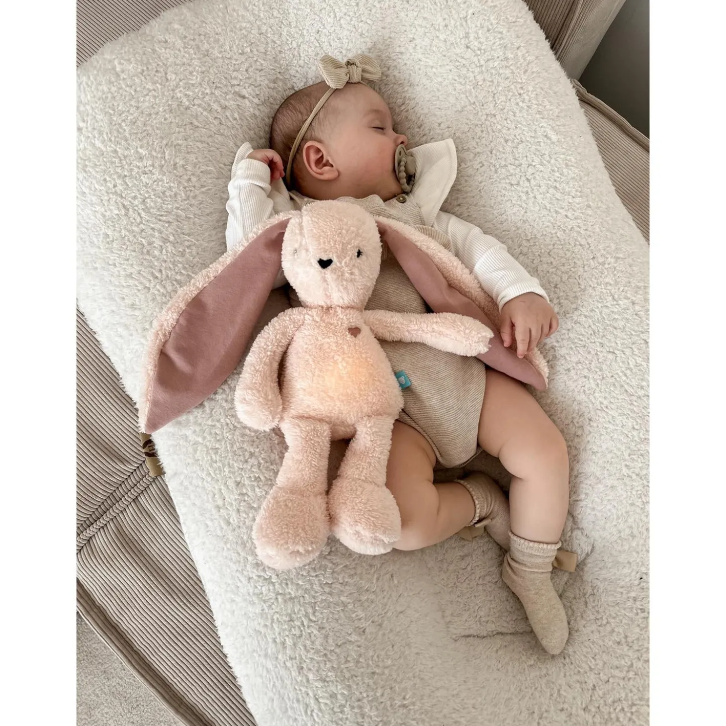 MY HUMMY Peluche Lapin mechanism + appli bluethoot Rose