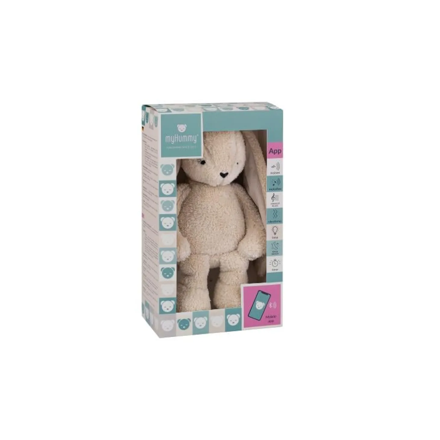 MY HUMMY Peluche Lapin mechanism + appli bluethoot Beige