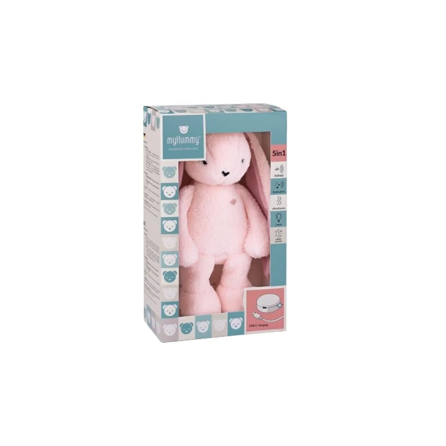 MY HUMMY Peluche Lapin mechanism 5en1 Rose