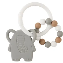 Nattou                    Anneau de dentition silicone et billes    Eléphant