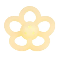 Nattou                    Anneau dentition hochet fleur tranlucide Silicone    Jaune