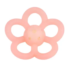 Nattou Anneau dentition hochet fleur tranlucide Silicone Rose