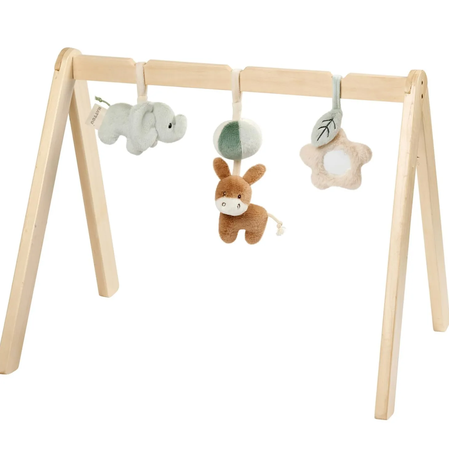 Nattou Arches en Bois avec Jouets À Suspendre Loulou Bois/Multicolore