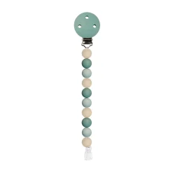 Nattou                    Attache tétine silicone perles    Vert /Beige/Sauge