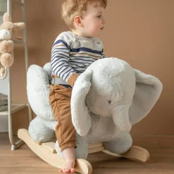 Nattou Bascule Loulou Éléphant Vert tilleul
