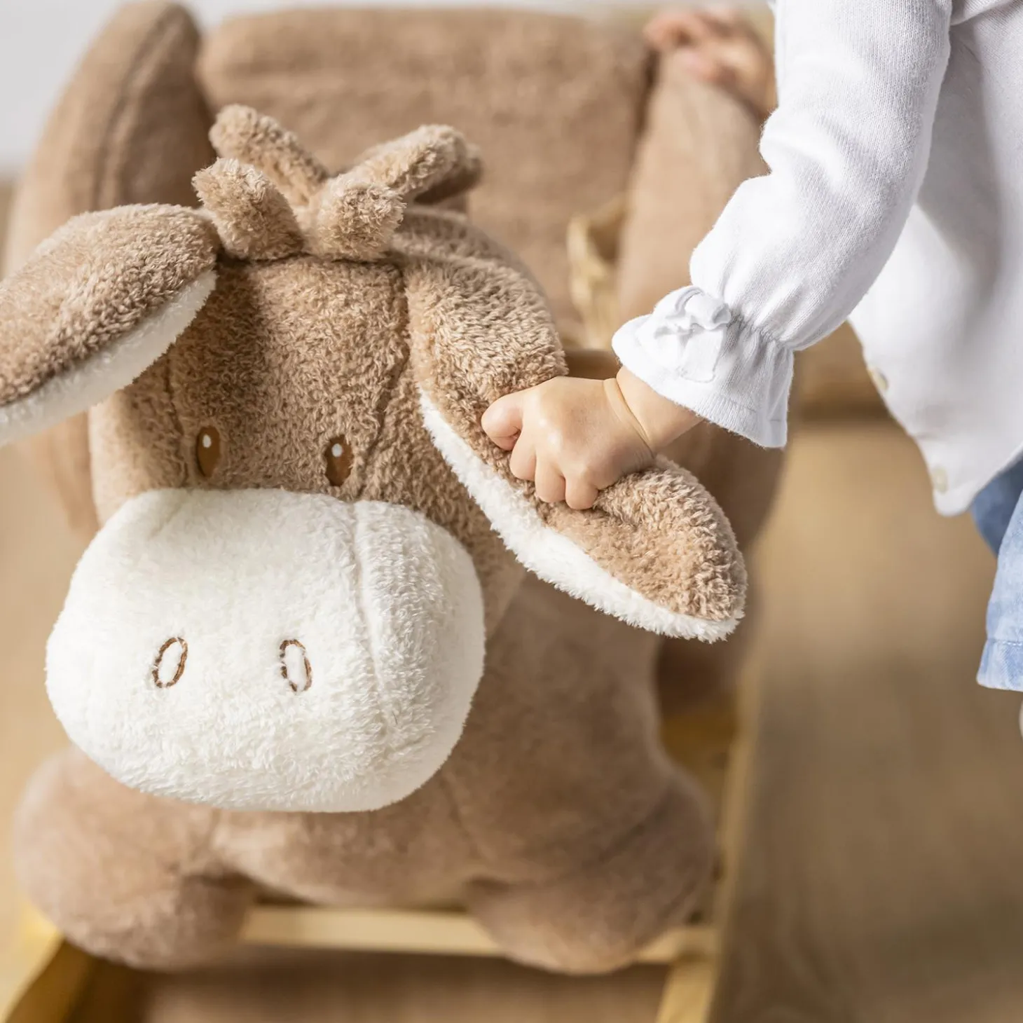 Nattou Bascule Âne Teddy Caramel