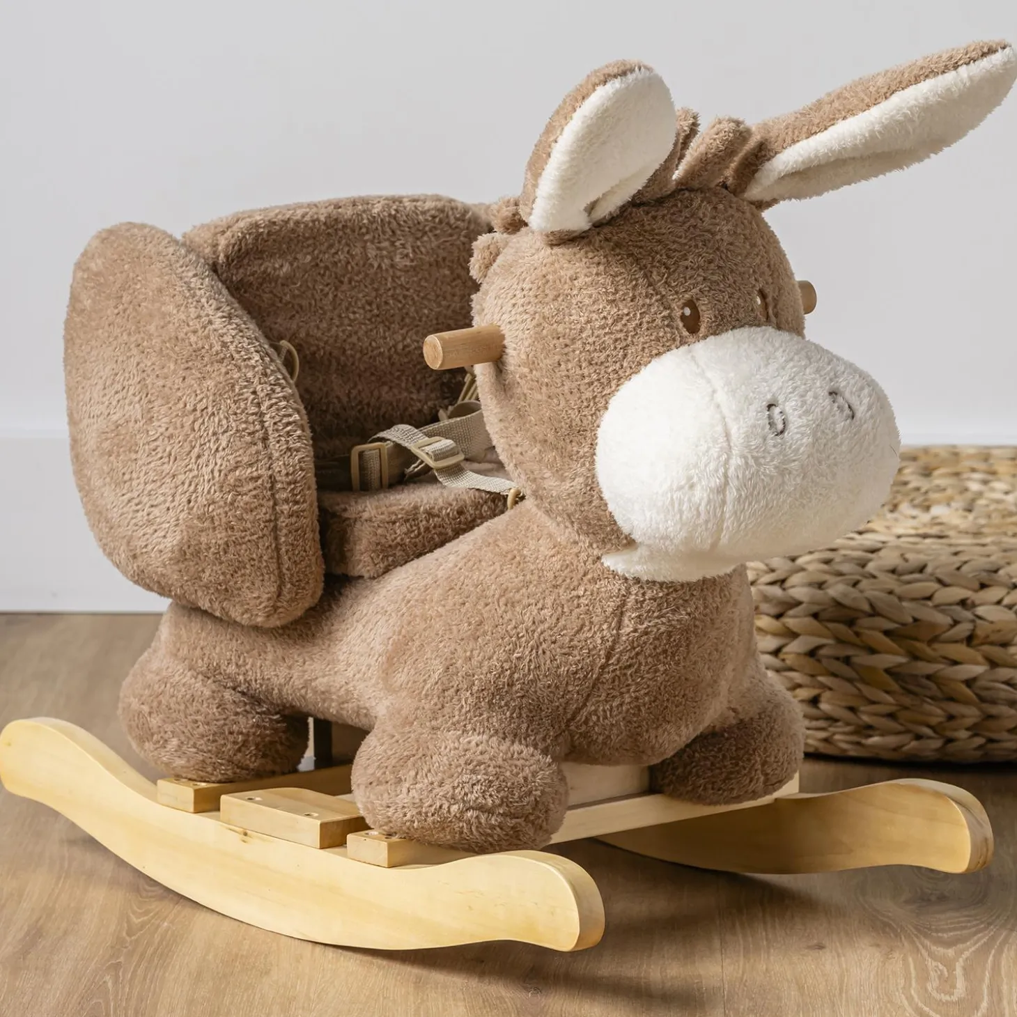 Nattou Bascule Âne Teddy Caramel