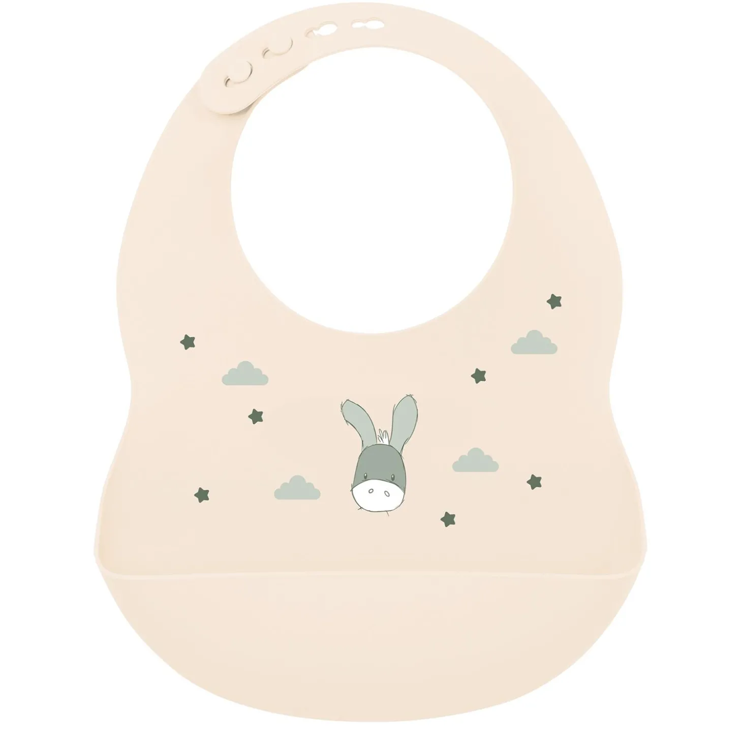 Nattou Bavoir imprimé âne Silicone Sable