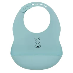 Nattou                    Bavoir silicone    Bleu Clair