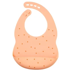 Nattou                    Bavoir silicone imprimé étoiles    Pêche
