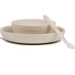 Nattou                    Coffret repas 3 pièces silicone    Argile