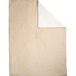 Nattou                    Couverture/Edredon Velours/Gaze de Coton Loulou    Sable/ Blanc