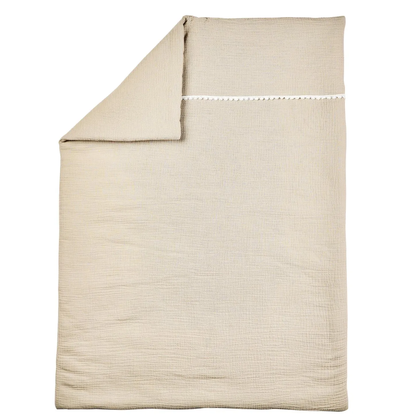 Nattou Couverture Plaid Gaze De Coton Fanfan Sable 75x100 cm