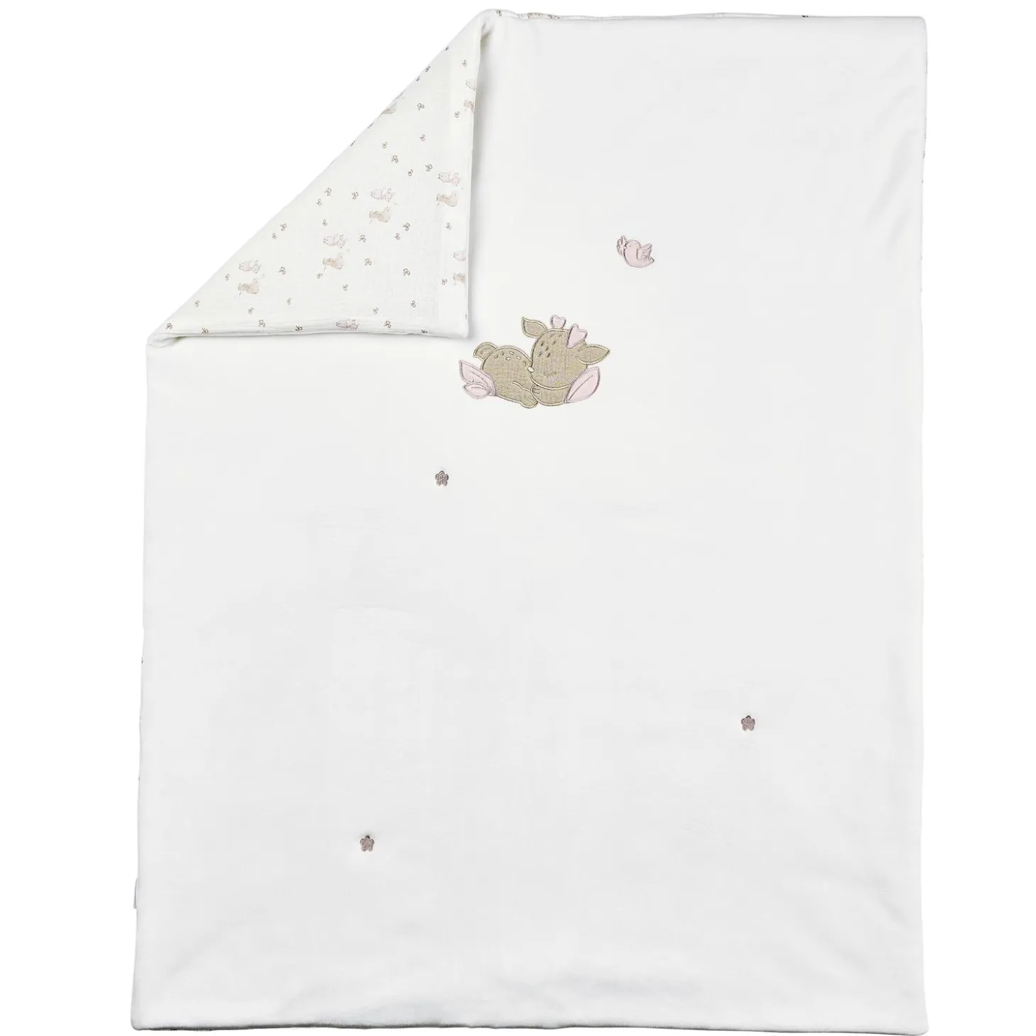 Nattou Couverture/Plaid Velours Fanfan Blanc 75x100 cm