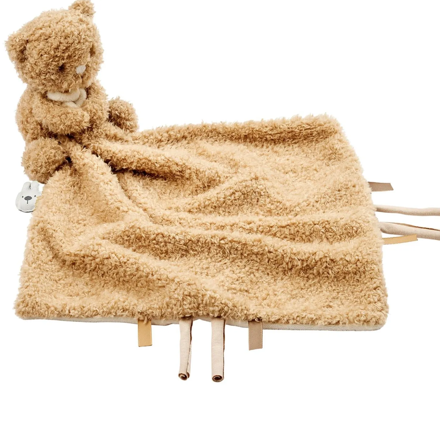 Nattou Doudou Câlin Couverture Ours Bouclette Teddy Caramel