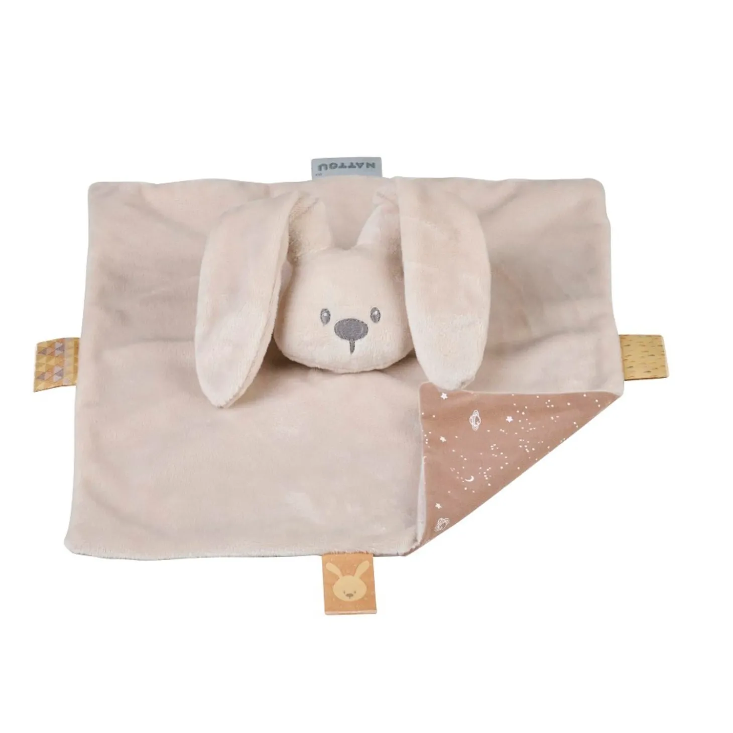Nattou Doudou Lapidou Glow avec motif imprimé Beige