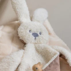 Nattou                    Doudou Lapidou Teddy triangle Glow    Blanc