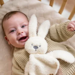 Nattou                    Doudou Lapidou Teddy triangle Glow    Blanc